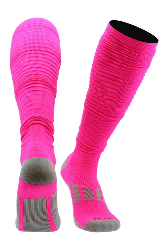 Crunch Football Knee High Socks - Hot Pink