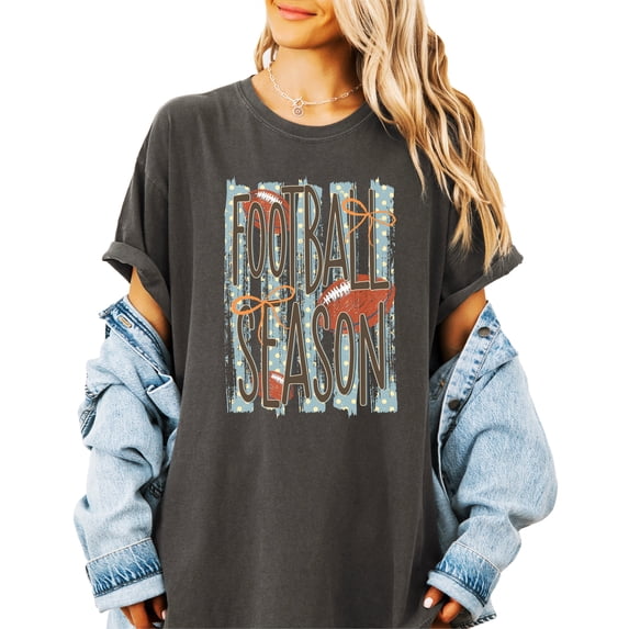 Football Season Shirt Women Coquette Bow Game Day Tailgate Tee, Pepper Shirt, S