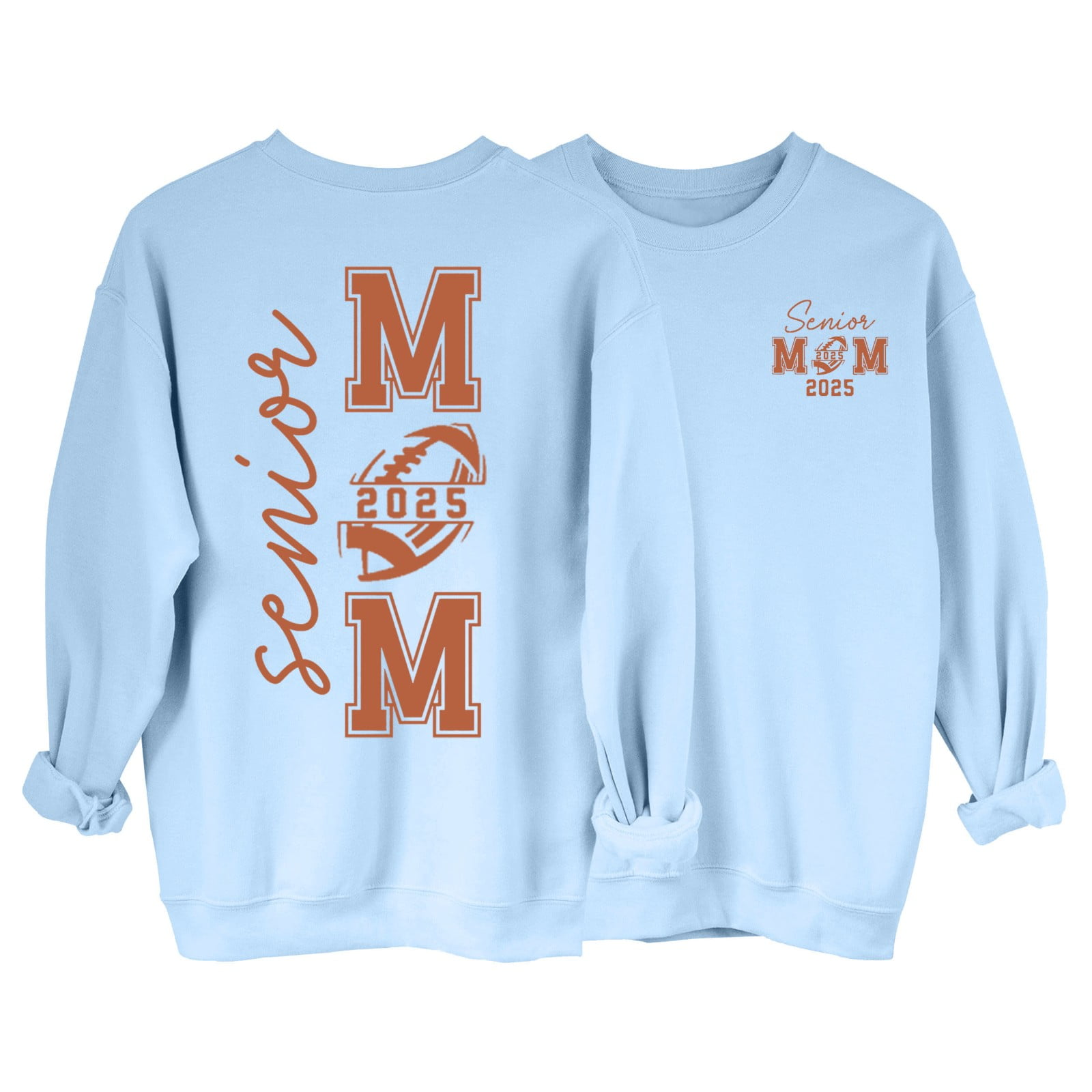Football Season Tunic Sweatshirts for Women Senior Mom Class of 2025