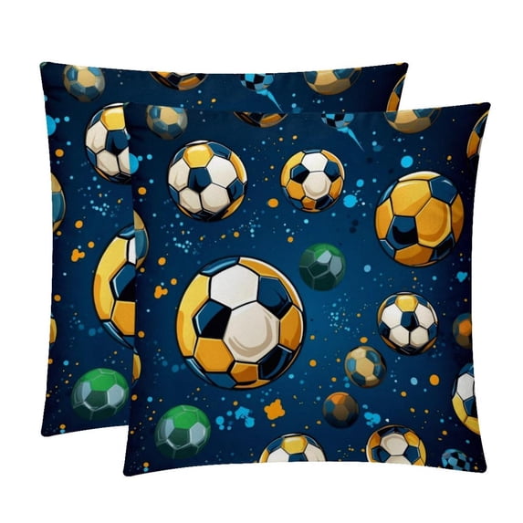 Football Set with Unique CoversPatterns - 2 Pack Decorative Pillows for Bed - Includes Pillow Inserts - Available in 16x16, 18x18, 20x20 Inches for Any Occasion