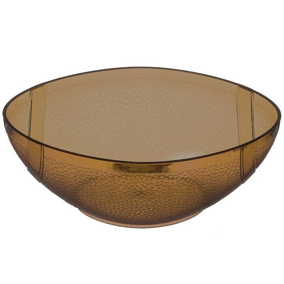 Football Shaped Chip Dip 5.25" Serving Bowl, Transparent Brown