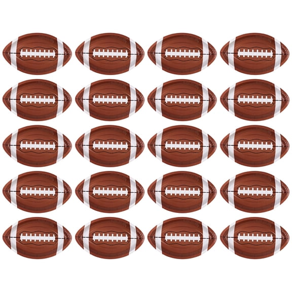 Football Shaped Disposable Paper Plates 20/25/50Pcs Durable Football Shaped Disposable Paper Plates, Football Theme Party Dinnerware for Sports Game Birthday, Party Decorations(Brown-20pcs,9.4x5.9")