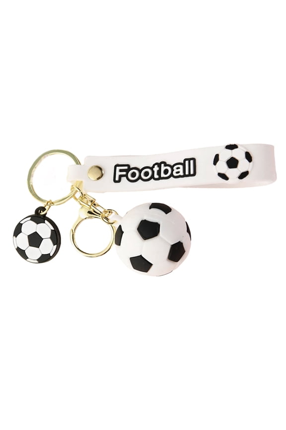 Football Shaped Keychain Couple Accessory Pendant Sports Essential Item Modern Design Versatile Carry Solution