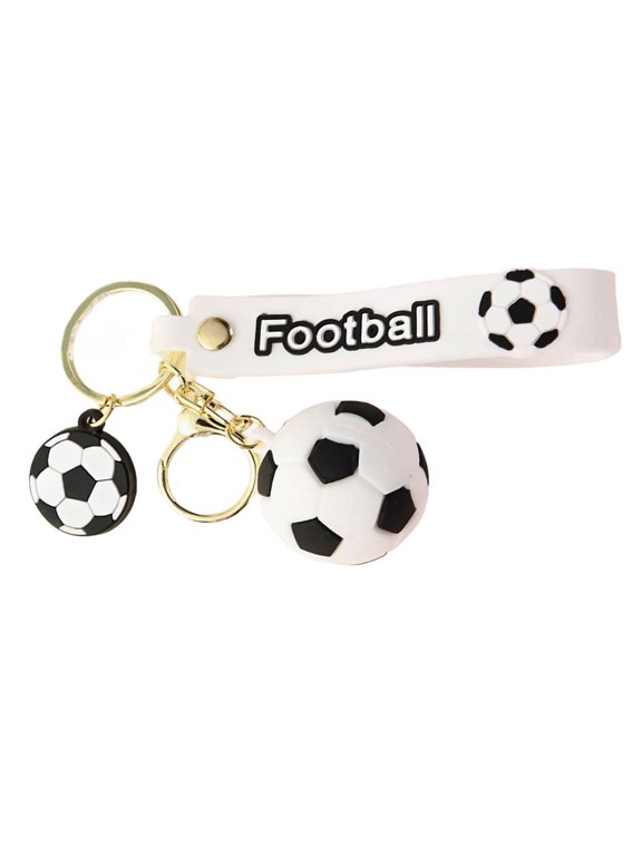 Football Shaped Keychain Couple Accessory Pendant Sports Essential Item Modern Design Versatile Carry Solution