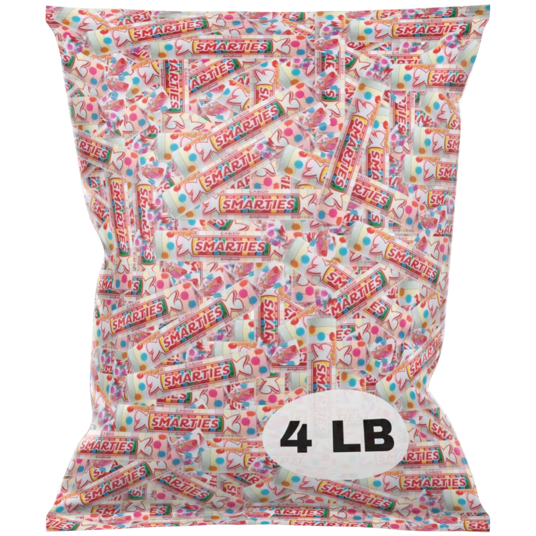 Classic Tart Candy Rolls – 4 Pound Bulk Bag – Assorted Fruity Candy Tabs – Individually Wrapped Party Favor & Pinata Candy