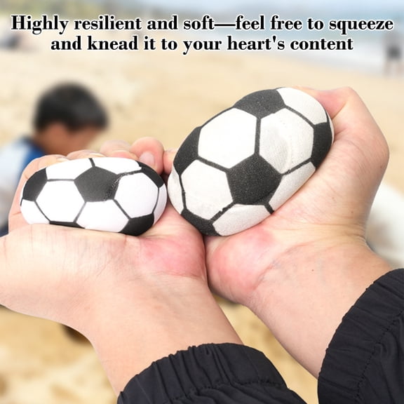 Football Shaped TPR and Cloth Grip Ball with Soft Core for Decompression and Hand Exercise, Lightweight Portable Stress Relief and Bounce Ball, Multi-functional Elastic Ball for Interactive Fun