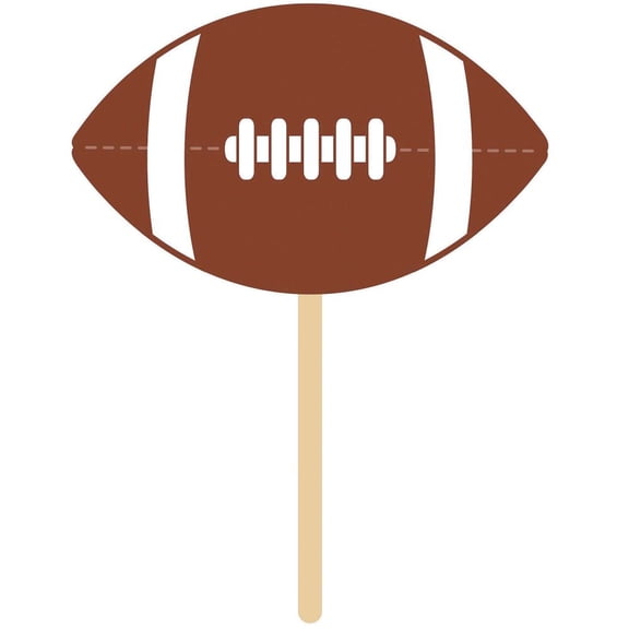 Football Shaped Wood Picks 50 Per Pack