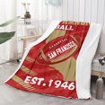 thumbnail image 1 of Football Sherpa Blanket for Football Fans Gifts,City Soft Flannel Blankets,Double Layer Fabric Warm Blankets 60" X 50", 1 of 6