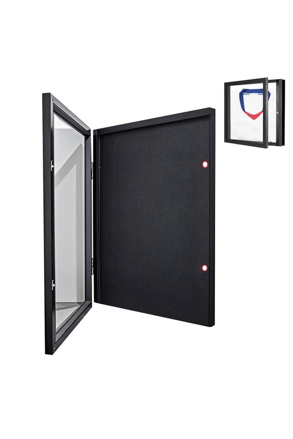 Football Shirt Fra-m-e Display,11X14Solid Wood T-Shirt Display Frame with Protection Acrylic, Black Box Frame-for Football Hockey Basketball
