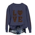 thumbnail image 1 of Football Shirts for Women Football Sweatshirts Pullover Sweaters Crew Neck Sweatshirts Rugby Shirt Long Sweaters Oversized Sweatshirt Women Soft Sweater with Zipper Graphic Sweatshirts for Women, 1 of 7