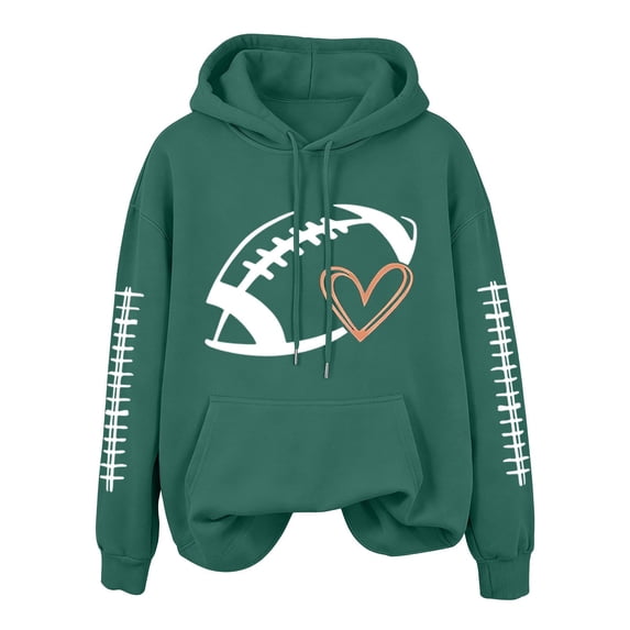 Football Shirts for Women Rugby Shirt Women Graphic Hoodie Oversized Hoodies for Women Long Sleeve V Neck Tops for Women Hoodies for Women Lightweight Hoodies for Women Fall Sweaters for Women