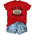 thumbnail image 1 of Football Shirts for Women Game Day Tshirt Sunday Football Graphic Tee Top Funday Shirt Blouse, 1 of 7