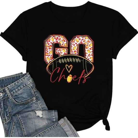 Football Shirts for Women Game Day Tshirt Vintage Leopard Soccer Splatter Graphic Tee Team Fan Gifts Tops