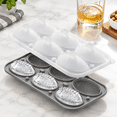Football Silicone Ice Cube Tray, Makes 6 Large Fun Shaped Cubes with ...