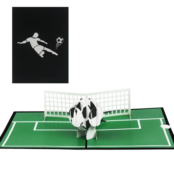 Football Soccer 3D Greeting Card for All Occasion Festival Holiday Paper Card Birthday Wedding New Year Postcards