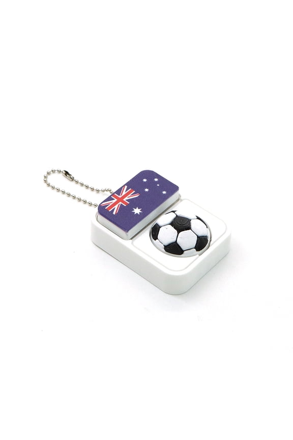 Football Soccer Clicker Squishy Slow Rising Squishy Clicky Fidget Keychain,Soft Mini Football Shape Stress Relief Anxiety Calming Portable Gadget for Adults Office，Q