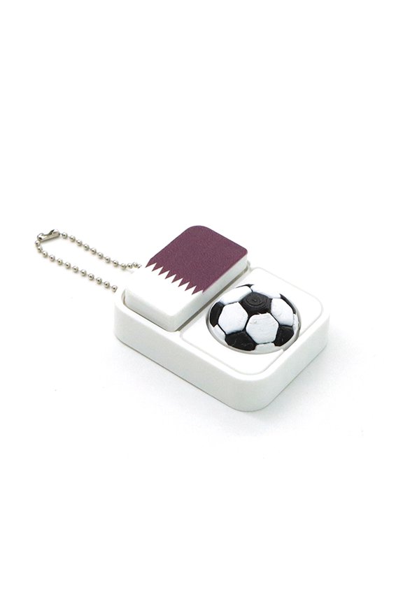 Football Soccer Clicker Squishy Slow Rising Squishy Clicky Fidget Keychain,Soft Mini Football Shape Stress Relief Anxiety Calming Portable Gadget for Adults Office,N
