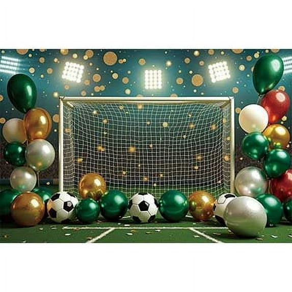 Football Soccer Field Backdrop Boy's Birthday Balloons Party rations Background Baby Childr's Photoz Photocall