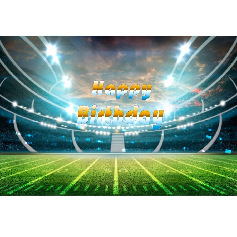 Football Soccer Field Stadium Grassland Boy Birthday Decor Background ...