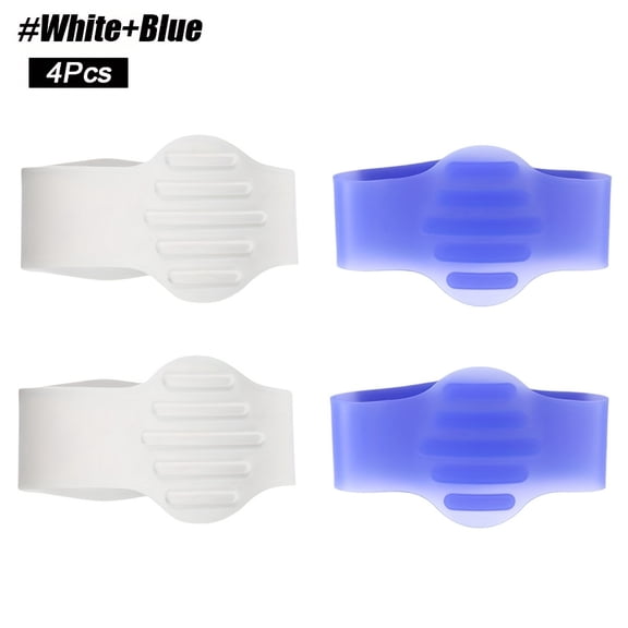 Football Soccer Lace Bands, Designed for Sports Shoes, Suitable for Adults, Ensures Laces Stay Secured During Activities Like Soccer And Field Hockey White+Blue