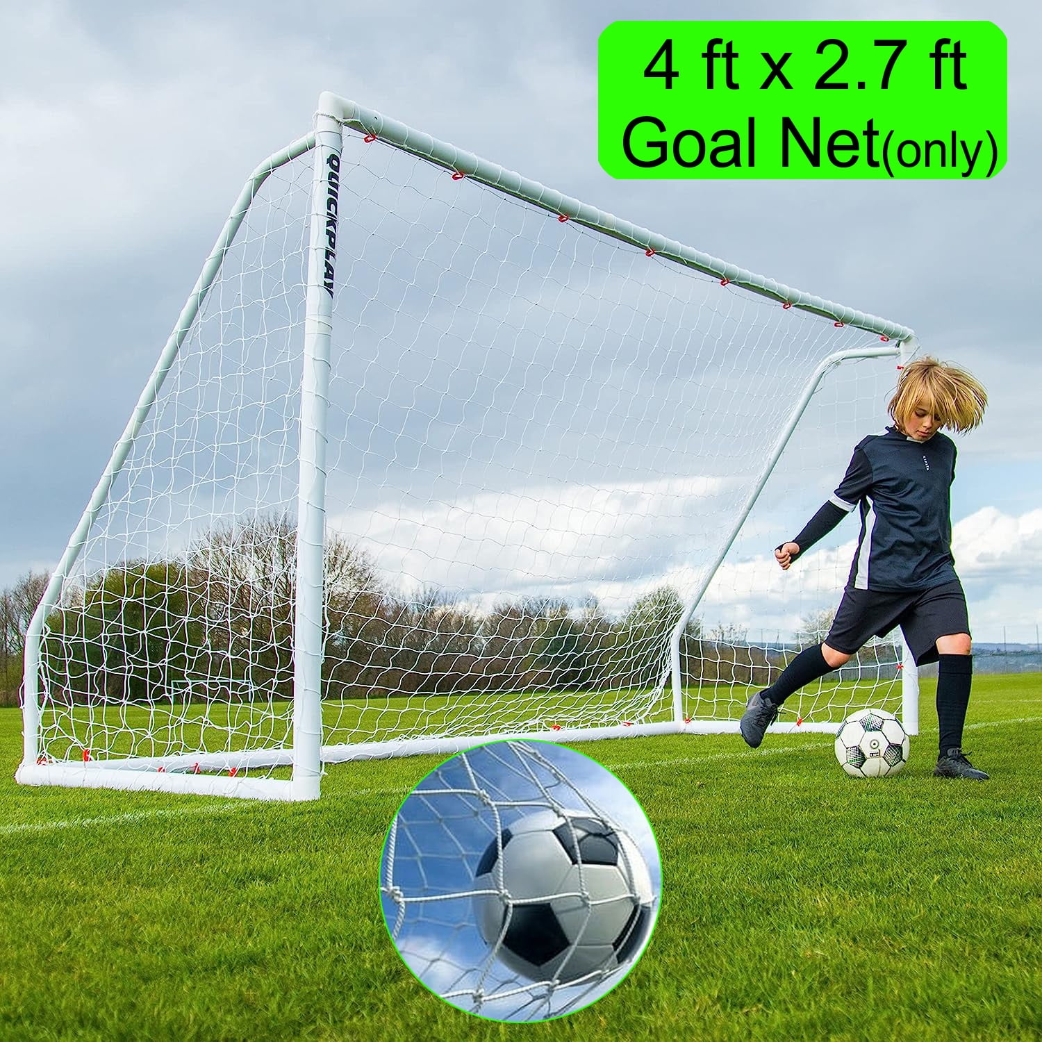 Football Soccer Net for Backyard Soccer Training Net 4 x 2.63 ft Sports