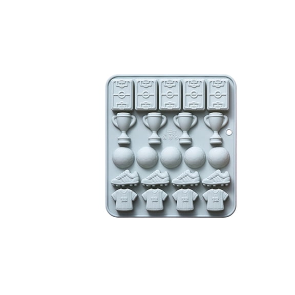 Football Soccer Sports Theme Silicone Candy Molds, Trophy Cup Ball Shapes Baking Mould for Chocolate Candy Fondant Jello Ice Cube Candle Sugar Craft Cupcake Decor