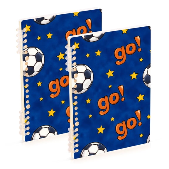 Football Soccer Stars Cute Notebook Detachable Coil Notebook Diary Plan Book A5 Size 60 Pages 1 Pack