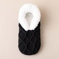 thumbnail image 1 of Football Socks Women Slipper Socks, Non Slip Soft Knit Breathable Indoor Shoes Home Ankle Sock, Winter Gifts Black One Size, 1 of 2