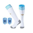 thumbnail image 1 of Football Socks with Mini Shin Guards for Adults & Kids - Cushioned Ankle Grip,Moisture-Wicking Polyester,Team Print Argentina Design, 1 of 6