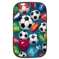 thumbnail image 1 of Football Soft Comfortable Furry Printed Car Armrest Cover Pad 12.5x8.2 Inch, 1 of 6