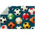 Football Soft Polyester Indoor Area Rug Angle Floor Mat for Living