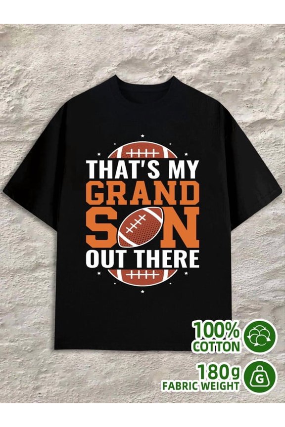 Football Son for men 180G 100% Cotton black Original Unisex Shirt Short Sleeve tshirts Casual Unisex Shirt Cotton tshirts Unique Design Unisex Shirt Graphic tshirts