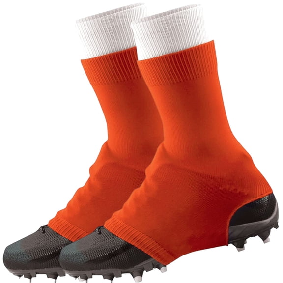 Football Spat Cleat Covers (Orange, Medium)