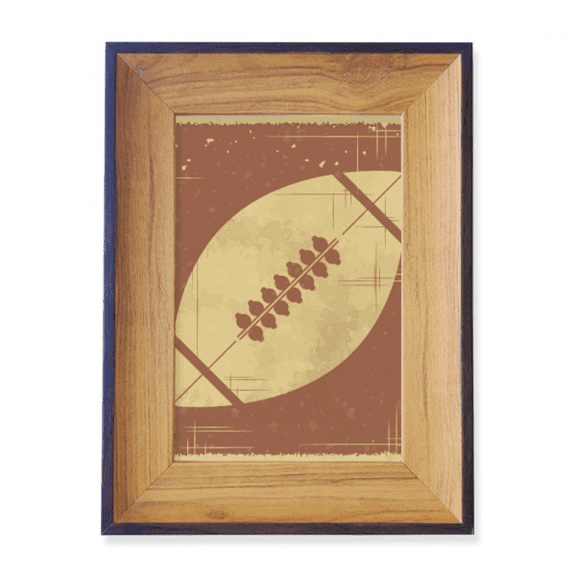 Football Sport Illustration Brown Pattern Photo Frame Exhibition Display Art Desktop Painting