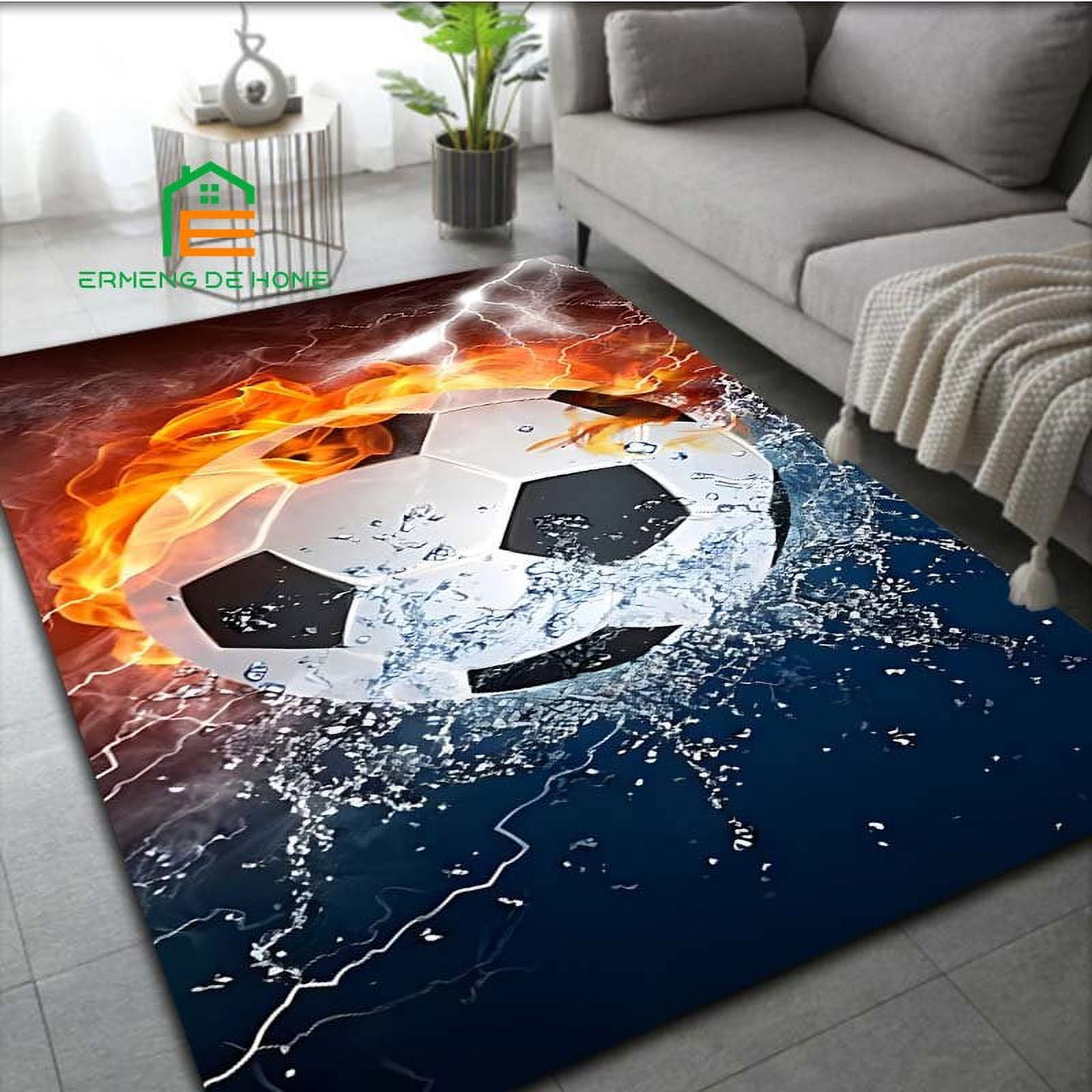 Football Custom Rug Football Sport Rug for Bedroom Living Room Carpets for Kitchen Floor ...