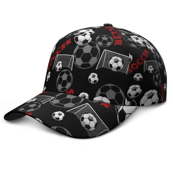 Football Sports Adjustable Baseball Cap – Team Player Training Competition Hat for Boys, Teens, Kids, Athlete