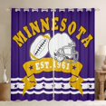 thumbnail image 1 of Football Sports Lovers Curtains & Drapes American Football City Curtains, Football Teams 30%-50% Blackout Curtains Adults 3D Rugby Game Window Curtains 52''Wx84''L (Minnesota), 1 of 6