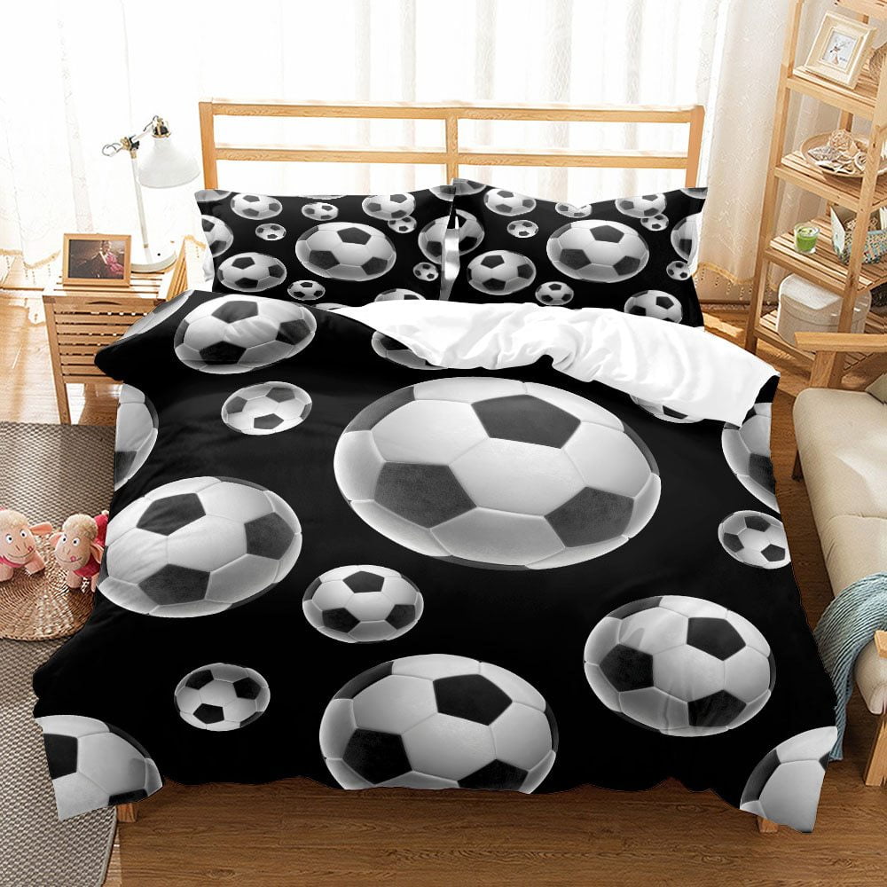 Football Sports Quilt Set Bedding Sets,3D Sports Themed Bedding Sets