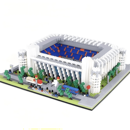 Football Stadium Micro Mini Blocks Building Set, Famous Architectural Gift for Birthday, Home Office Table Centerpiece Decor
