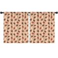 thumbnail image 1 of Football Star Beige Pattern Insulated Teens Curtains Set Of 2, Bedroom Essentials, Toddler Room Decor 52"x63", 1 of 5