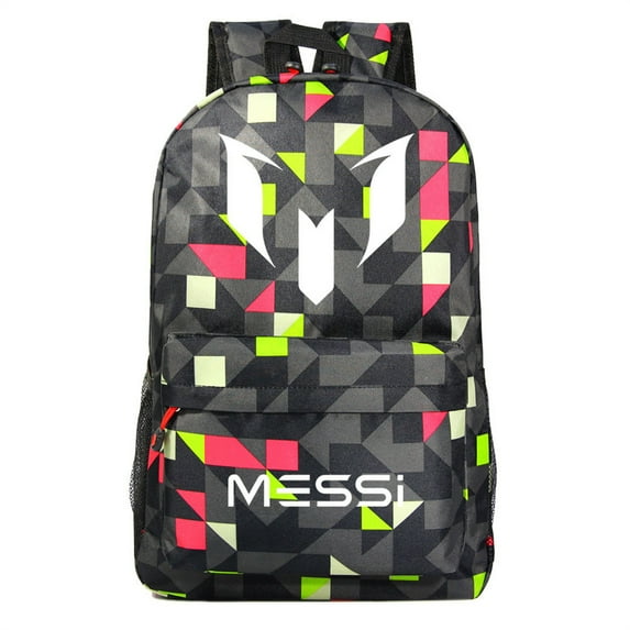 Football Star Messi_10 Backpack-Lightweight Casual Daypack-Waterproof Canvas Bookbag for Student