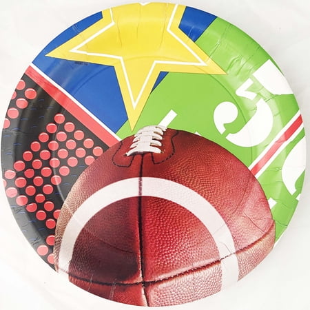 Football 'Star Of The Game' Large Paper Plates (8ct)