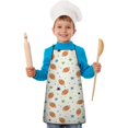 Apron Patern Football Star Orange Pattern Kids Waterproof Apron, Children's Cooking ...