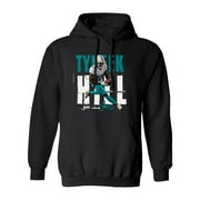 Football Star Player Wide Receiver Miami Hill Unisex Hooded Sweatshirt (Black, Small)