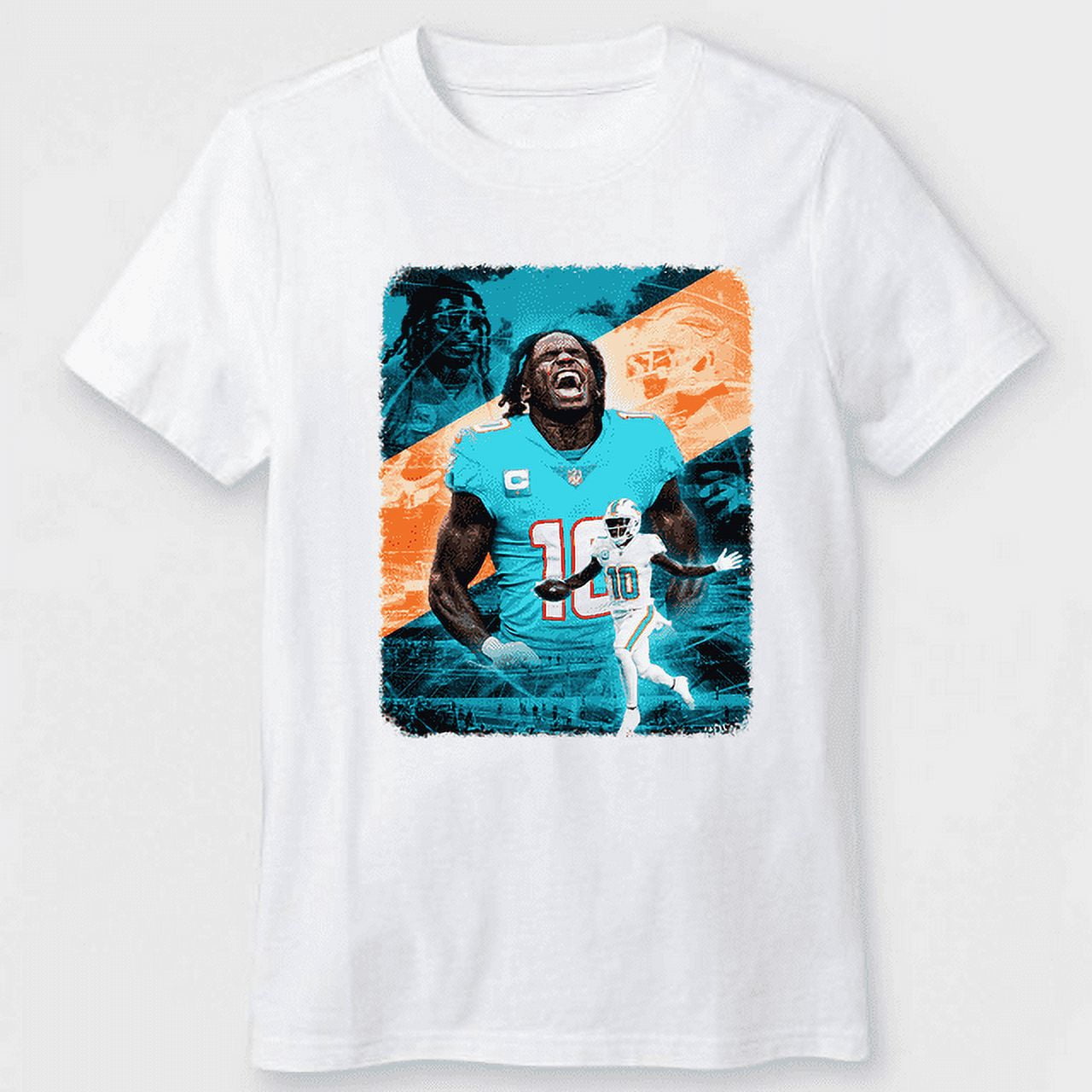 Football Star Player Wide Receiver Miami Hill Unisex Hoodie - 80% Cotton, 20% Polyester | Printed USA Fan Sweatshirt