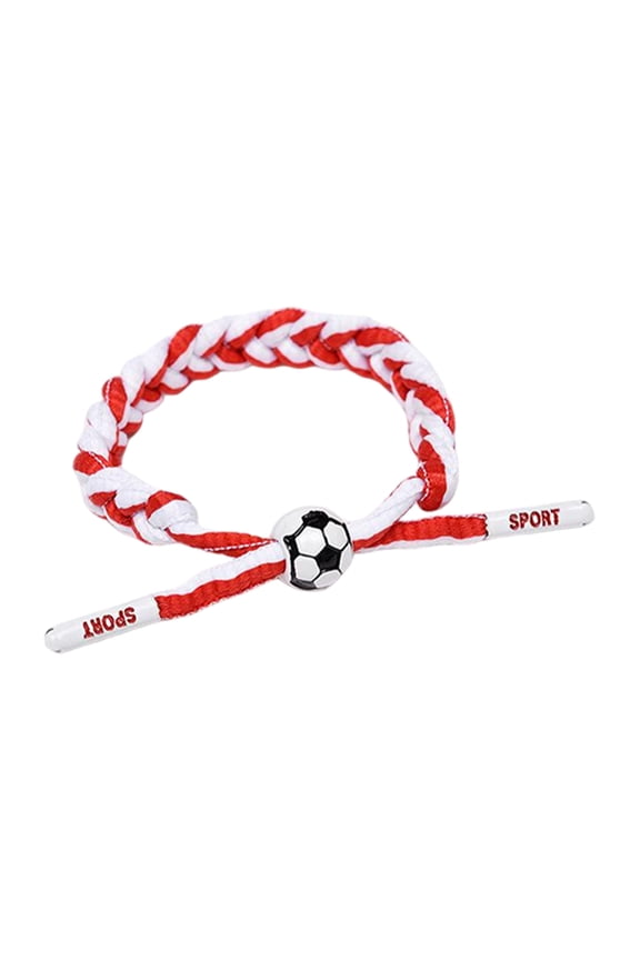 Football Star Woven Bracelet Souvenir for Canada,Adjustable Design for Sports Fans,Perfect for Game Day and Collection Gift