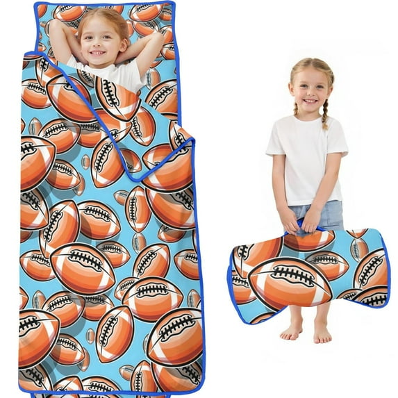 Football Sticker Pattern Toddler Nap Mats for Kids Preschool,Sleeping Mat Bag or Kids,Toddler Sleeping Bag,Toddler Nap Mat or Daycare