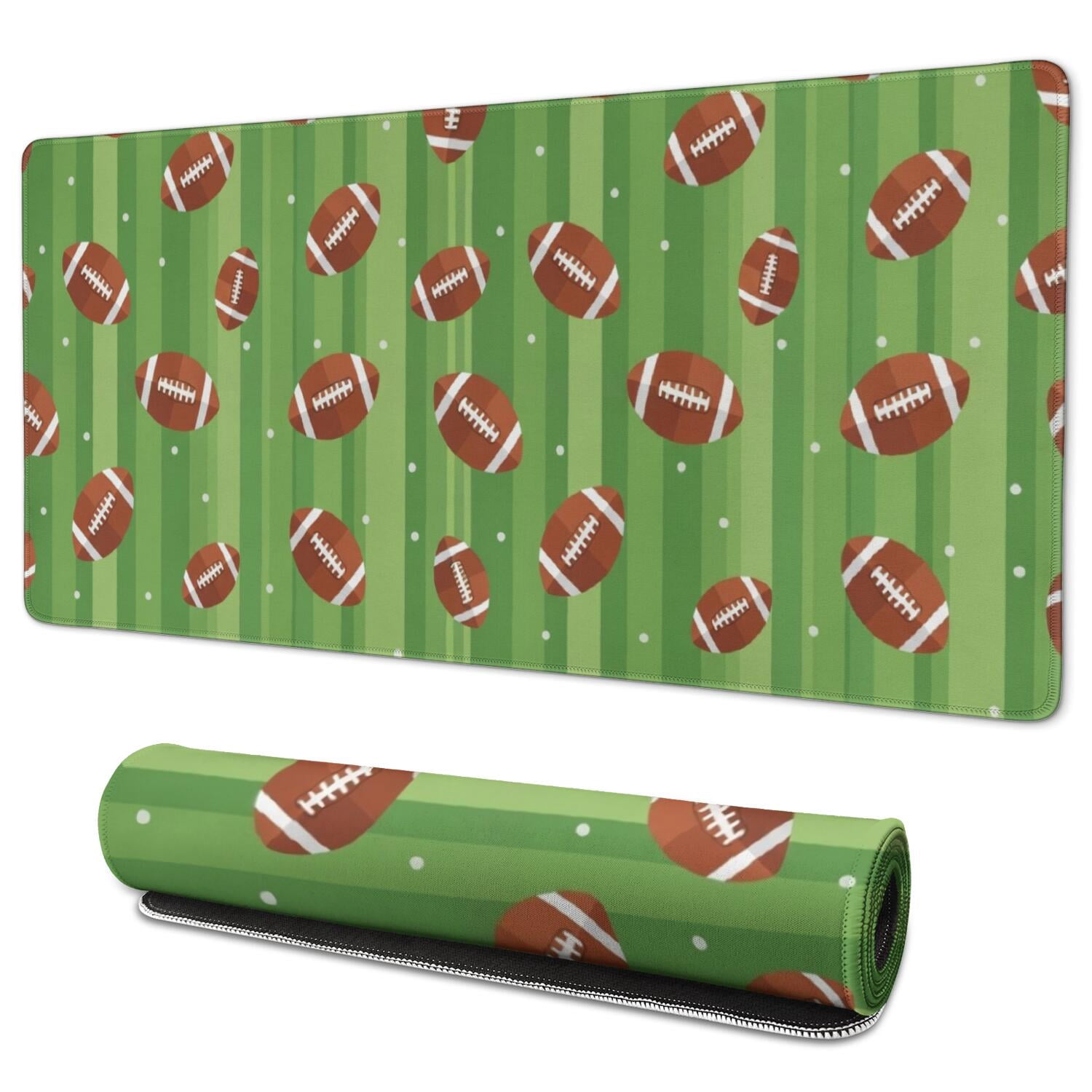 Football Stripe Green Pattern Extended Large Mouse Pad, Desk Protector ...