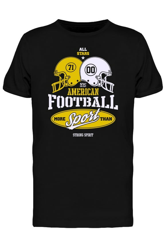 Football Strong Spirit College T-Shirt Men -Image by Shutterstock, Male 3X-Large