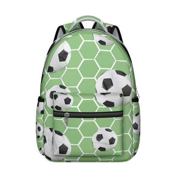 Football Students Backpack Baseball Soccer Basketball Ball Game Sports School Bag with Training Design, Durable and Adjustable Strap